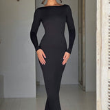 Evanna | Rochie maxi cu decolteu bărcuță