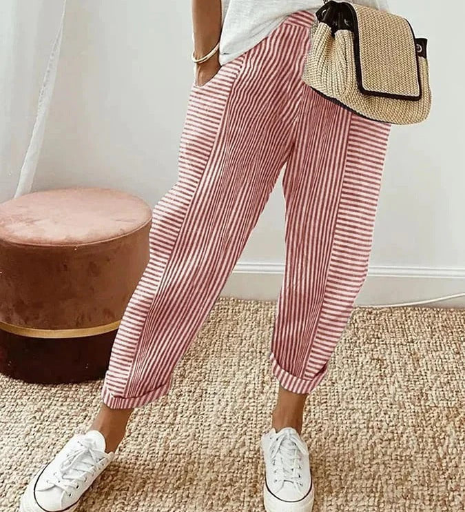 Pantaloni Cu Dungi Harper