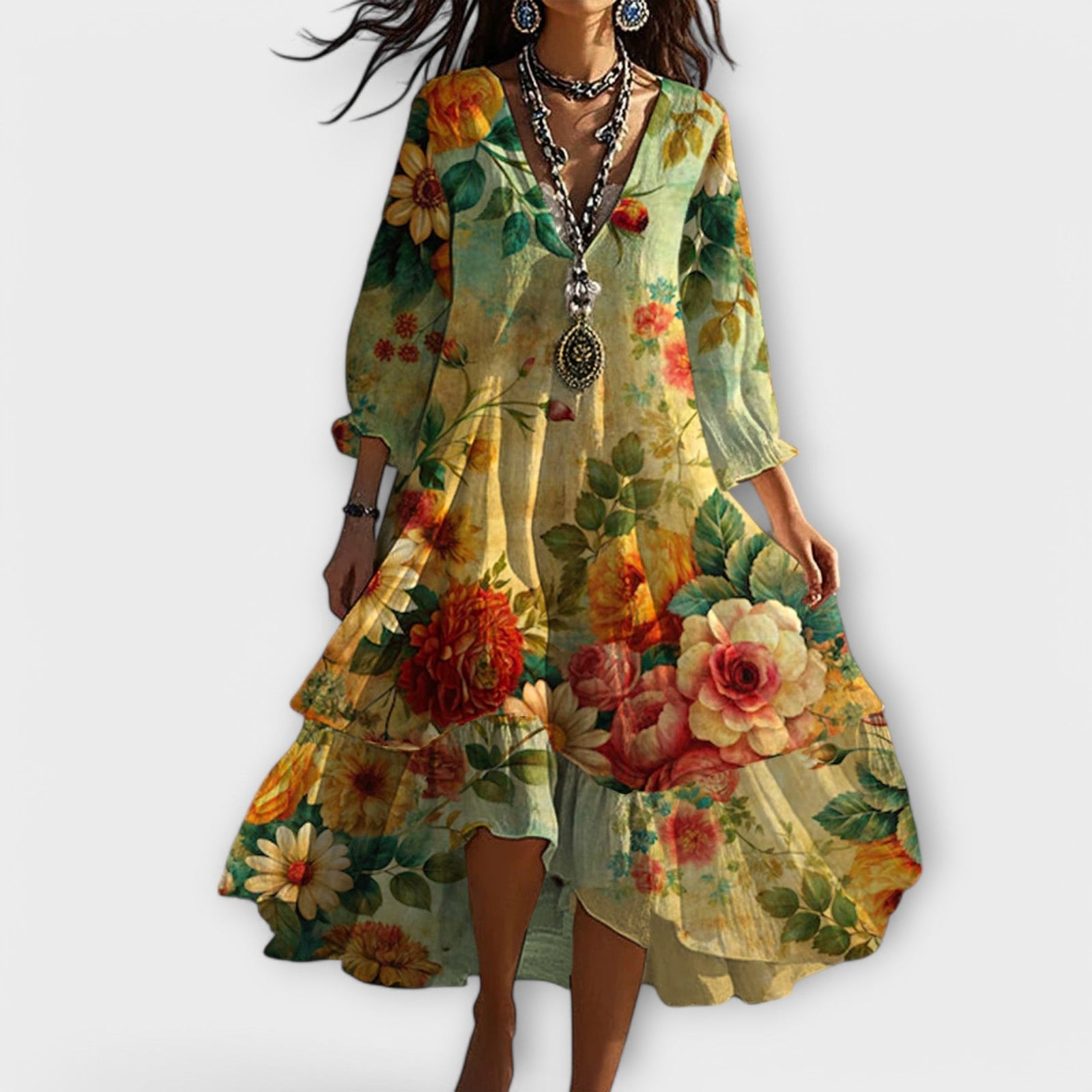 Beatrice Rochie Midi Florală
