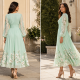 Jeanette | Rochie midi verde deschis