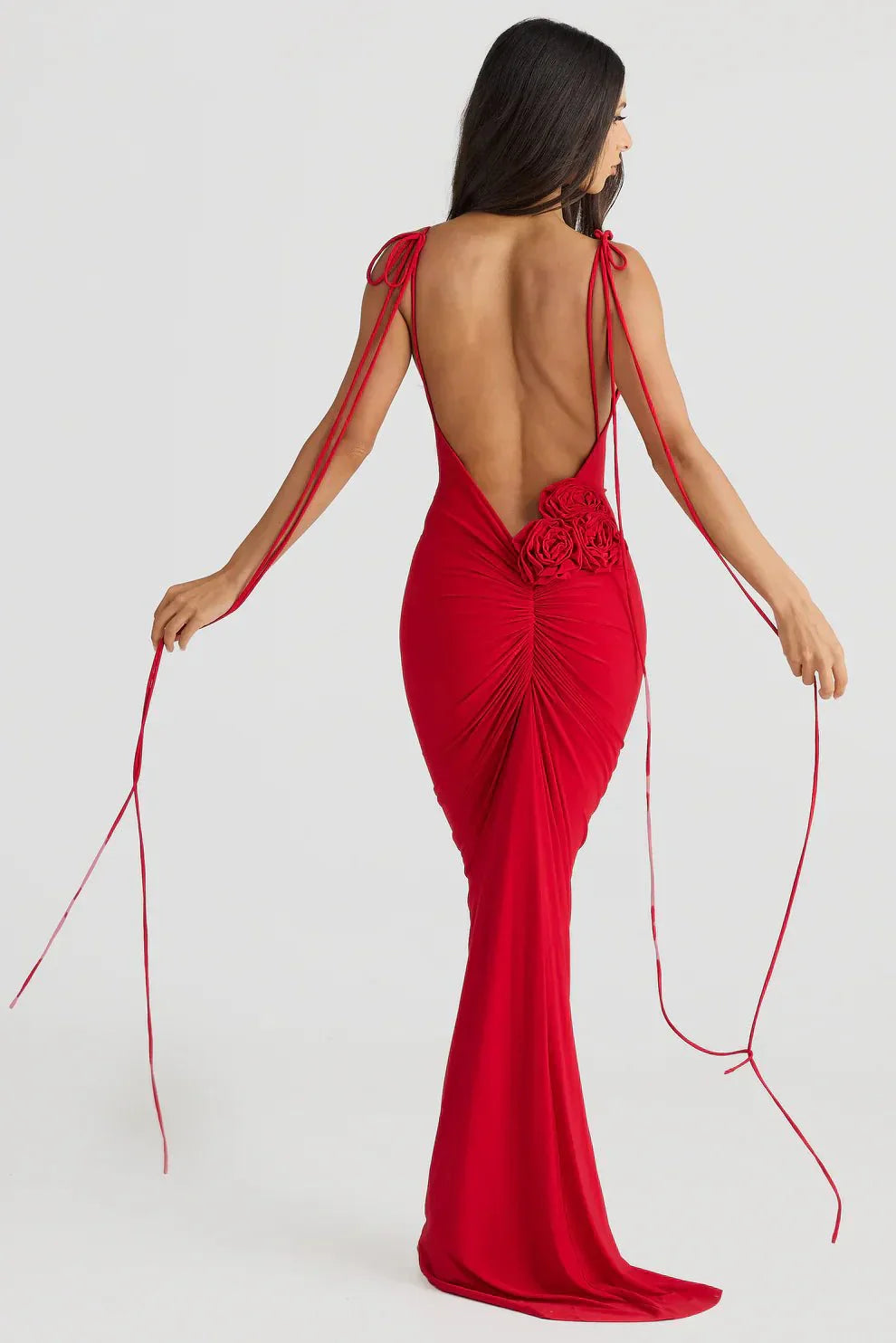 Rochie maxi cu trandafir